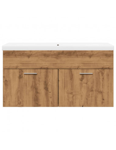 Mobile da Bagno con Lavabo Integrato Rovere Artigianale