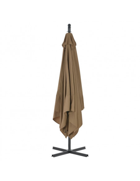 Ombrellone a Sbalzo con Palo in Acciaio 250x250 cm Grigio Talpa