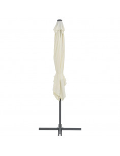 Ombrellone a Sbalzo con Palo in Acciaio 250x250 cm Sabbia