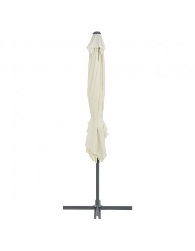 Ombrellone a Sbalzo con Palo in Acciaio 250x250 cm Sabbia