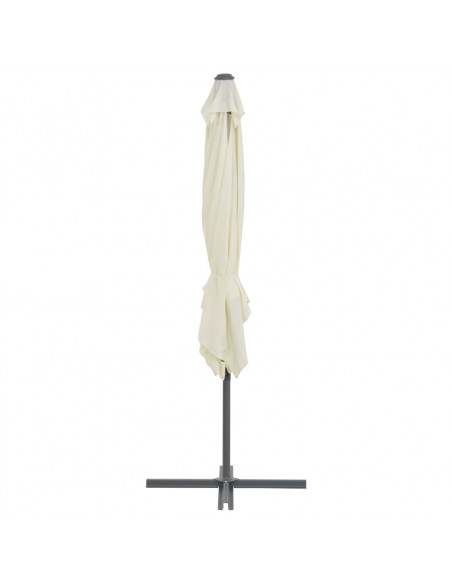 Ombrellone a Sbalzo con Palo in Acciaio 250x250 cm Sabbia