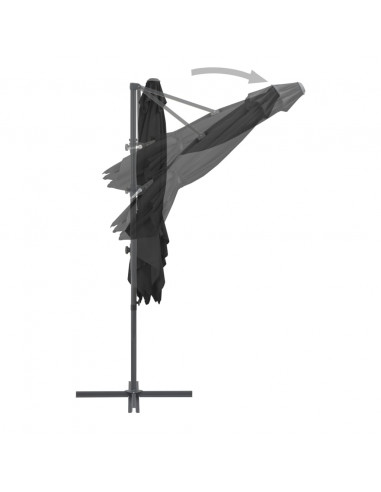 Ombrellone a Sbalzo con Palo in Acciaio 250x250cm Antracite