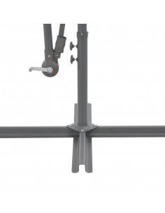 Ombrellone a Sbalzo con Palo in Alluminio 300 cm Blu