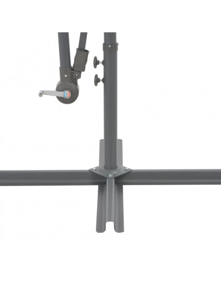 Ombrellone a Sbalzo con Palo in Alluminio 300 cm Blu