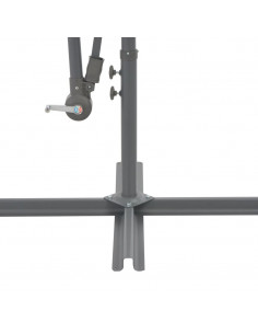 Ombrellone a Sbalzo con Palo in Alluminio 300 cm Grigio Talpa
