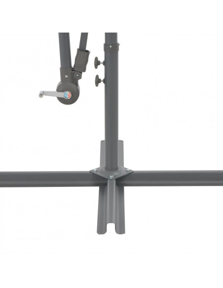 Ombrellone a Sbalzo con Palo in Alluminio 300 cm Grigio Talpa