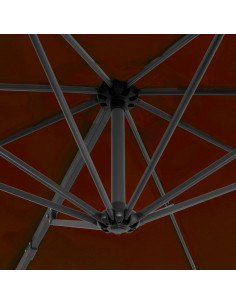 Ombrellone a Sbalzo con Palo in Alluminio 300 cm Terracotta