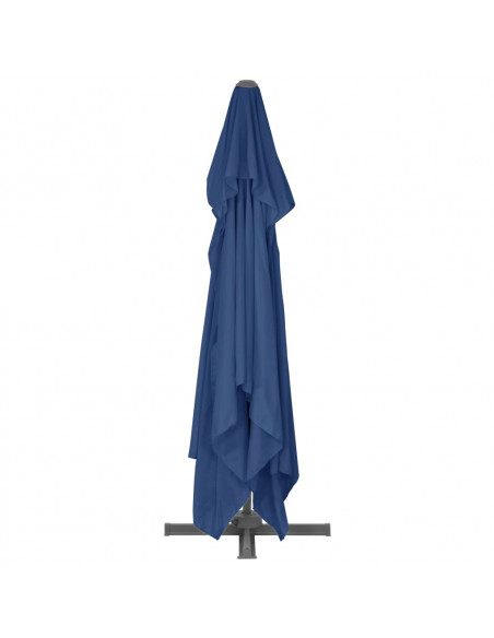 Ombrellone a Sbalzo con Palo in Alluminio 4x3 m Azzurro