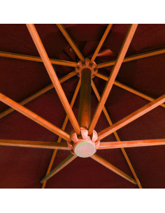 Ombrellone a Sbalzo Terracotta 3,5x2,9 m Palo in Abete Massello