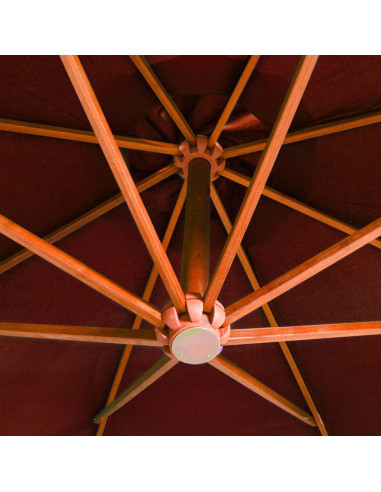 Ombrellone a Sbalzo Terracotta 3,5x2,9 m Palo in Abete Massello