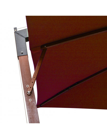 Ombrellone a Sbalzo Terracotta 3x3 m Palo in Abete Massello