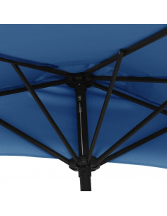 Ombrellone Balcone Palo in Alluminio Blu 300x155x223cm a Metà