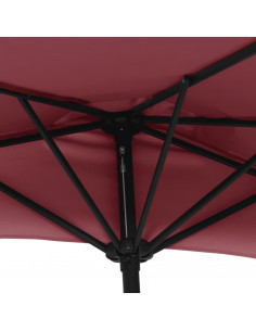 Ombrellone Balcone Palo in Alluminio Bordò 300x155x223cm a Metà