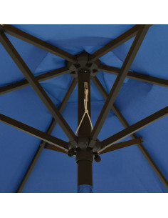 Ombrellone con LED Azzurro 200x211 cm in Alluminio