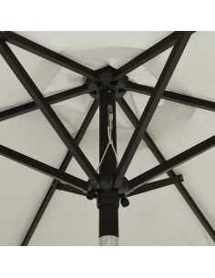 Ombrellone con LED Sabbia 200x211 cm in Alluminio