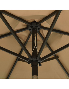 Ombrellone con LED Talpa 200x211 cm in Alluminio