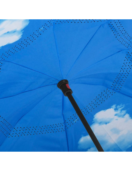 Ombrellone con Maniglia a C Nero 108 cm