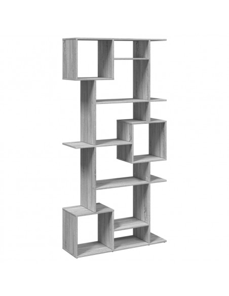 Libreria Grigio Sonoma 92x29x188 cm in Legno Multistrato