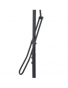 Ombrellone con Palo in Acciaio Nero 250x250x230 cm