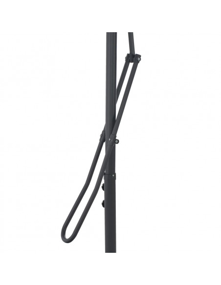 Ombrellone con Palo in Acciaio Nero 250x250x230 cm