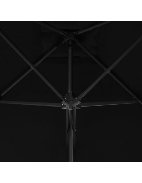 Ombrellone con Palo in Acciaio Nero 300x230 cm