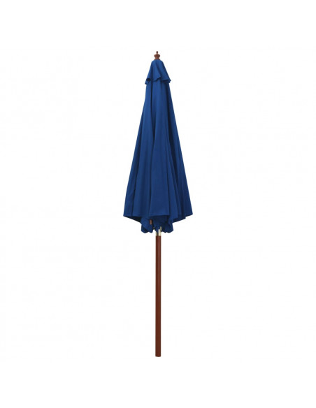 Ombrellone con Palo in Legno 300x258 cm Blu