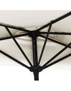 Ombrellone da Balcone Palo in Alluminio Sabbia 300x155cm a Metà