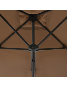 Ombrellone da Esterni con Palo in Acciaio 300 cm Grigio Talpa