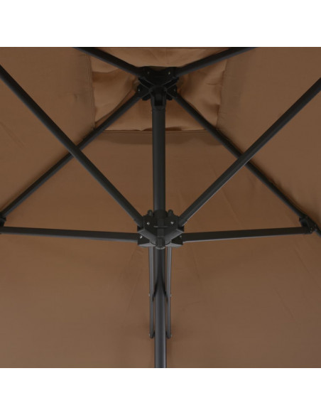 Ombrellone da Esterni con Palo in Acciaio 300 cm Grigio Talpa