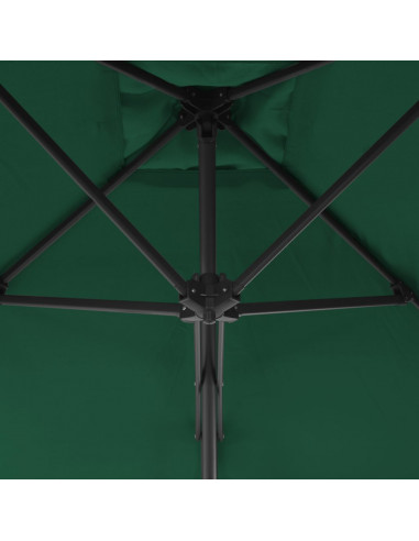 Ombrellone da Esterni con Palo in Acciaio 300 cm Verde