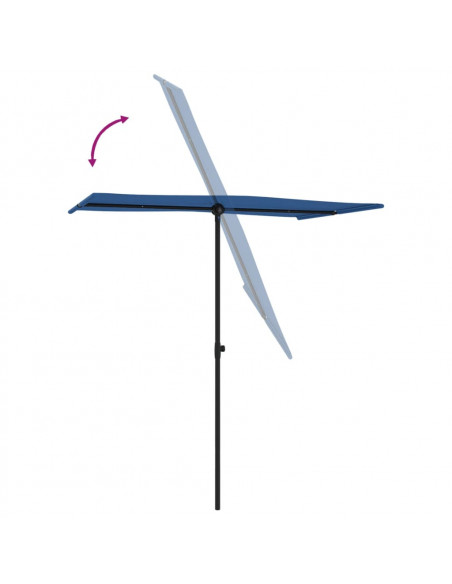 Ombrellone da Esterni con Palo in Alluminio 180x110 cm Azzurro