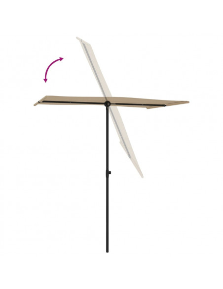 Ombrellone da Esterni con Palo in Alluminio 180x110cm Talpa