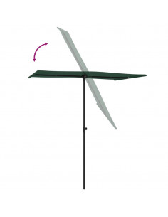 Ombrellone da Esterni con Palo in Alluminio 180x110cm Verde