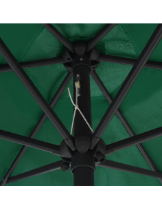 Ombrellone da Esterni con Palo in Alluminio 270x246 cm Verde