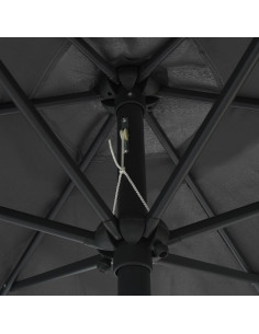 Ombrellone da Esterni con Palo in Alluminio 270x246cm Antracite