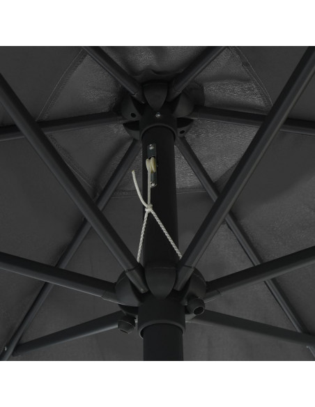 Ombrellone da Esterni con Palo in Alluminio 270x246cm Antracite