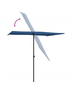 Ombrellone da Esterni con Palo in Alluminio 2x1,5 m Azzurro