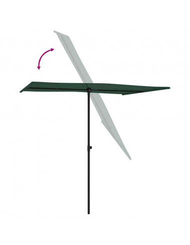 Ombrellone da Esterni con Palo in Alluminio 2x1,5 m Verde