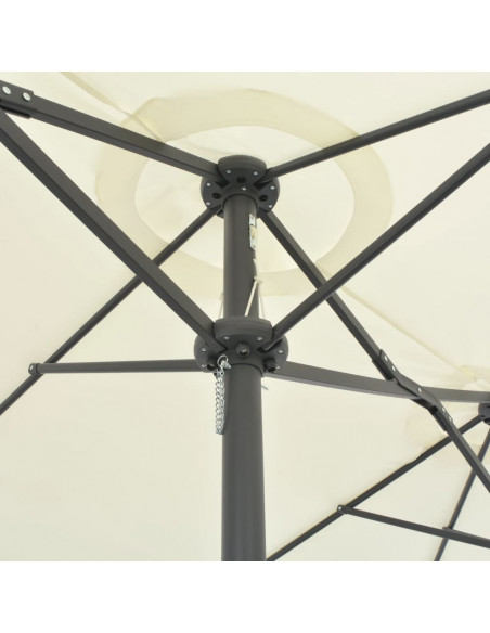 Ombrellone da Esterni con Palo in Alluminio 460x270 cm Sabbia