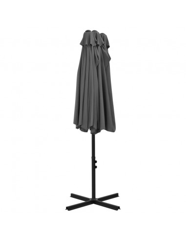 Ombrellone da Esterni con Palo in Alluminio 460x270cm Antracite