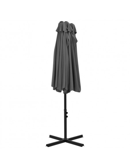 Ombrellone da Esterni con Palo in Alluminio 460x270cm Antracite