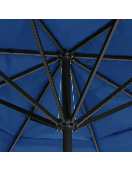 Ombrellone da Esterni con Palo in Alluminio 600 cm Azzurro