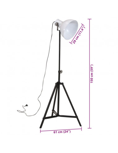 Lampada da Terra 25 W Bianca 61x61x90/150 cm E27