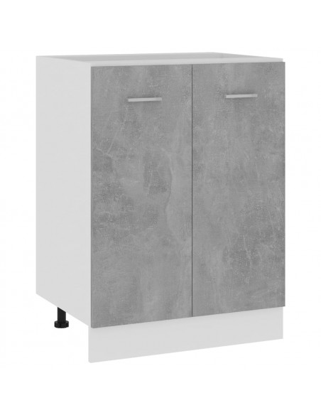Armadio Inferiore Grigio Cemento 60x46x81,5cm Legno Multistrato