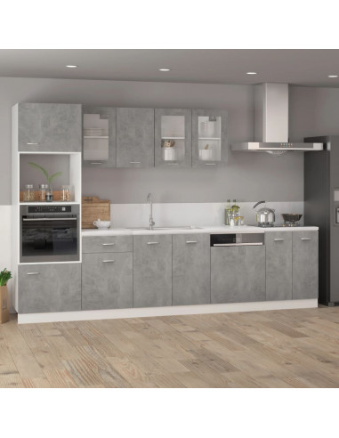 Armadio Inferiore Grigio Cemento 60x46x81,5cm Legno Multistrato