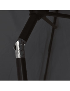 Ombrellone da Esterni con Palo in Metallo 300 cm Nero