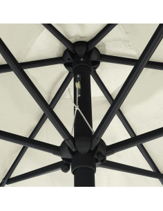 Ombrellone da Esterni Palo in Alluminio 270x246cm Bianco Sabbia