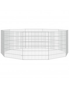 Conigliera con 10 Pannelli 54x60 cm Ferro Zincato 2