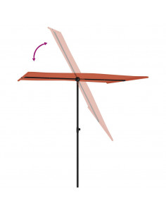 Ombrellone da Esterni Palo in Alluminio 2x1,5 m Terracotta