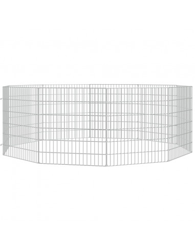 Conigliera con 10 Pannelli 54x60 cm Ferro Zincato